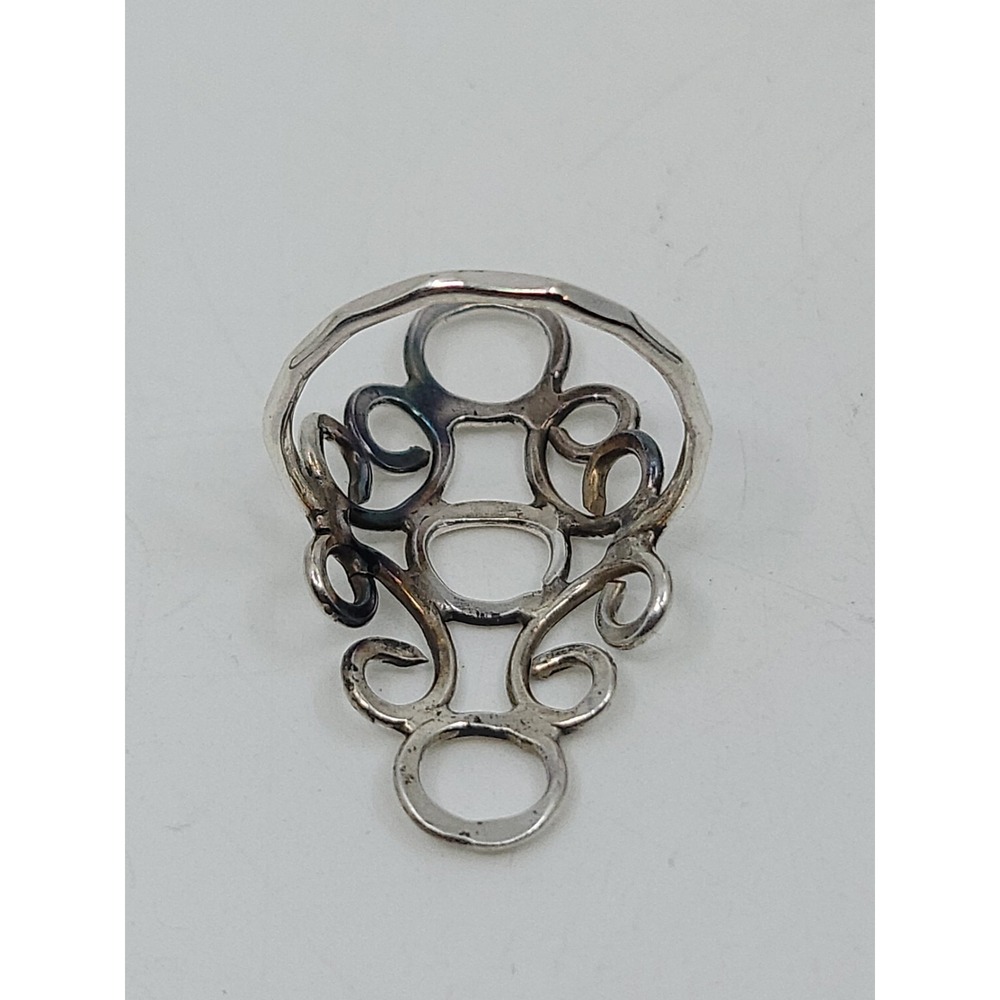 Sterling Silver Lace Style Mid Finer Womens Ring Size 5.5 - Picture 2 of 5